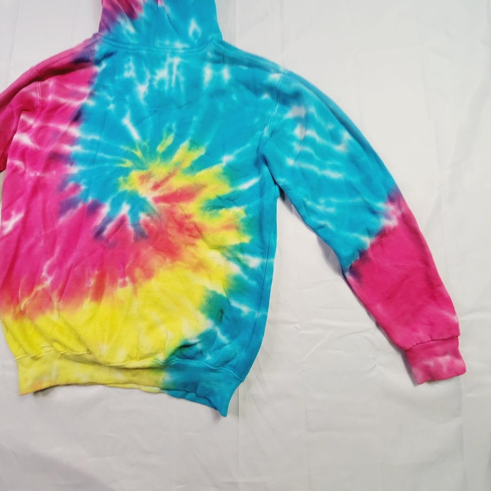 Lu-ke-len Luxe Kids Tie Dye Pullover Hoodie Large 14-16 Multi-Color K76 - Picture 12 of 14